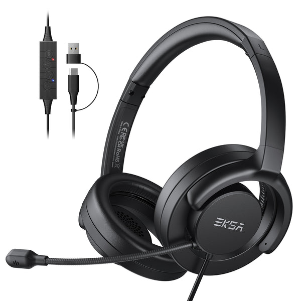 EKSAtelecom® H27 Wired Computer Headset