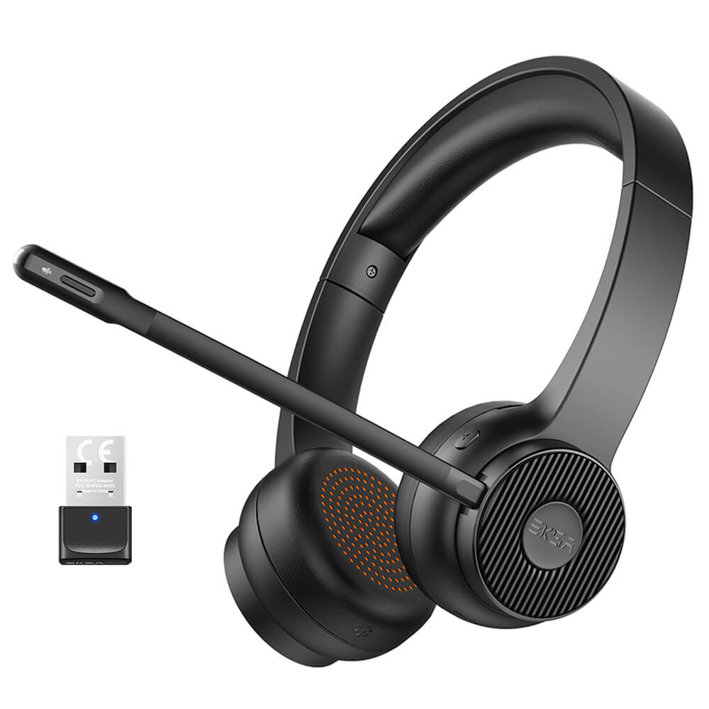 【美品】EKSA H16 ワイヤレスヘッドセット AIパワードENC EKSAtelecom® H16 Professional Bluetooth Wireless Headset